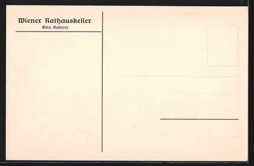 AK Wien, Volkskeller im Restaurant Wiener Rathauskeller von Otto Kaserer