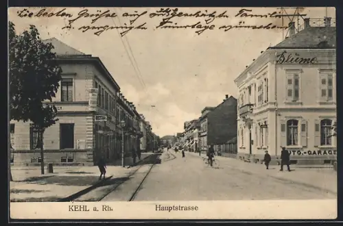 AK Kehl a. Rh., Blick in die Hauptstrasse
