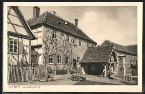 AK Meeder, Haus No. 62 mit Brunnen