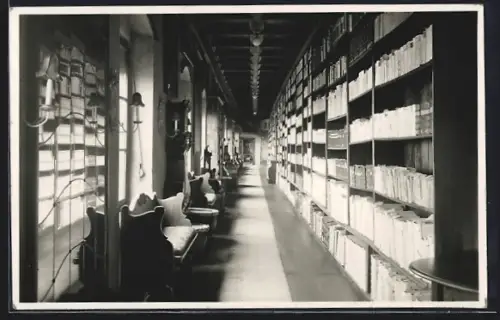 Foto-AK Babenhausen / Schwaben, Klosterbibliothek