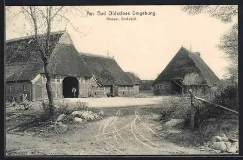 AK Rümpel b. Bad Oldesloe, Dorf-Idyll
