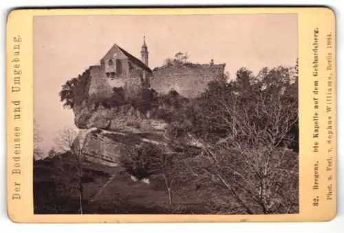 Fotografie Sophus Williams, Berlin, Ansicht Bregenz, Kapelle auf dem Gebhardsberg