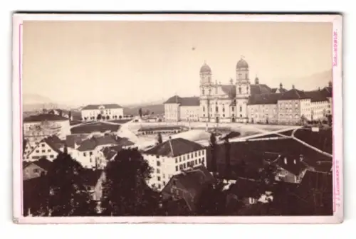 Fotografie J.J. Lienhardt, Einsiedeln, Ansicht Einsiedeln, Panorama des Klosters Einsiedeln