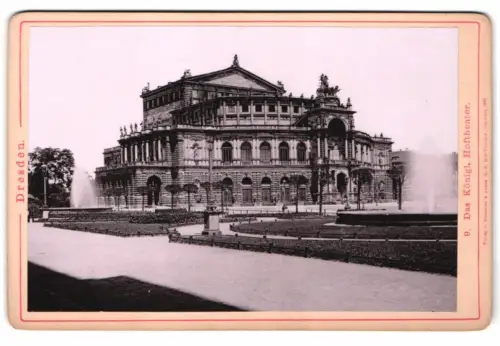 Fotografie Römmler & Jonas, Dresden, Ansicht Dresden, Das Königl. Hoftheater