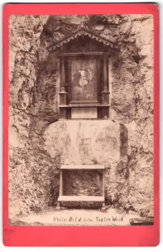 Fotografie J. Rögl, Mariazell, Am Hauptplatze, Ansicht Mariazell, Votivbild beim Todten Weib