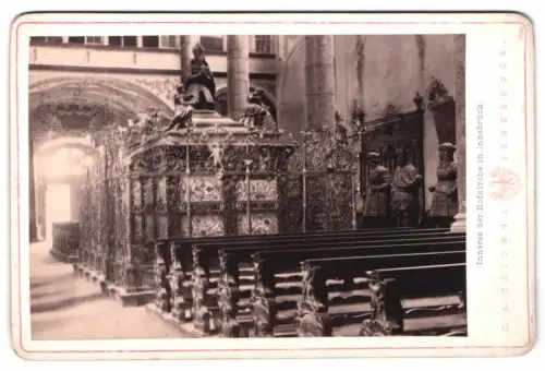 Fotografie C. A. Czichna, Innsbruck, Ansicht Innsbruck, Inneres der Hofkirche