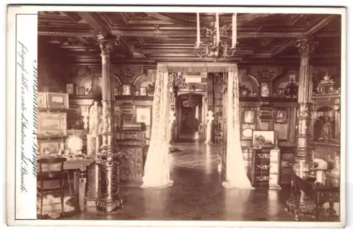 Fotografie Sebastianutti & Benque, Triest, Ansicht Triest, Schloss Miramar, Kaiser Maximilian Zimmer