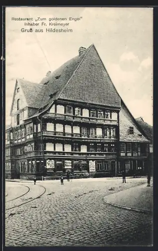 AK Hildesheim, Restaurant Zum goldenen Engel, Inh. Fr. Kreimeyer