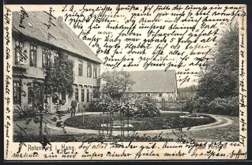 AK Rotenburg i. Hann., Ober Försterei mit Garten