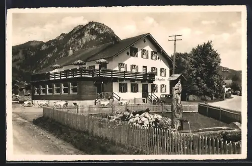 AK Pfronten-Steinach, Gasthof Aggenstein, Bes. Xaver Babel