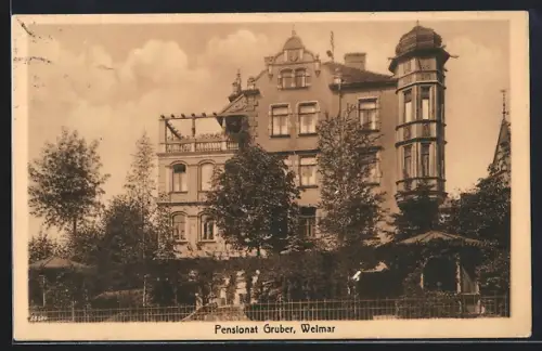 AK Weimar / Thüringen, Pensionat Gruber, Bockstrasse 10