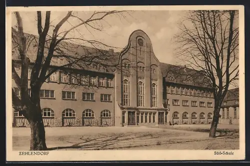AK Berlin-Zehlendorf, Süd-Schule mit Hof