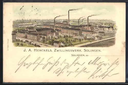 Lithographie Solingen, J. A. Henckels Zwillingswerk