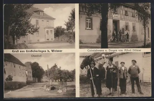 AK Grossobringen, Colonialwaren u. Drogen v. Alfred Dittmar, Oberdorf