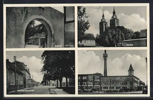 AK Ichtershausen, Hauptstrasse, Schloss, Nadelfabrik