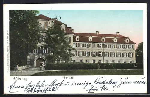 AK Köfering / Regensburg, Schloss mit Anlagen