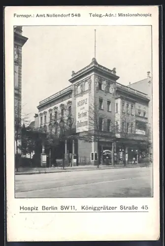 AK Berlin-Kreuzberg, Hospiz der Berliner Stadtmission, Königgrätzer Strasse 45