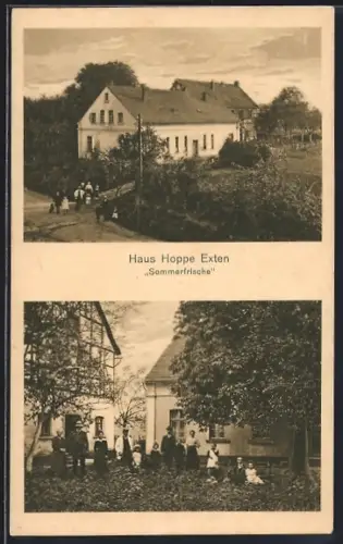 AK Exten, Gasthof Haus Hoppe im Ort