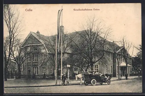 AK Celle, Gesellschaftshaus Union mit Strassenpartie