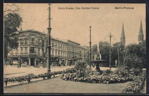 AK Berlin-Pankow, Gasthaus zum Dorsch in der Breite Strasse Ecke Berliner Strasse