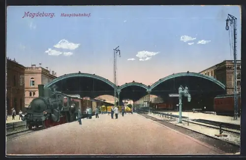 AK Magdeburg, Blick in den Hauptbahnhof