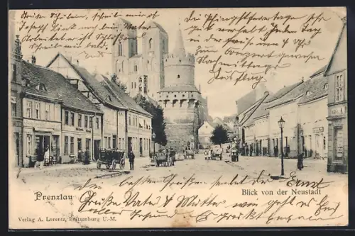 AK Prenzlau, Blick von der Neustadt