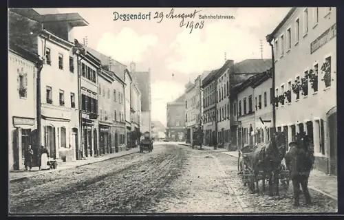 AK Deggendorf, Partie in der Bahnhofstrasse