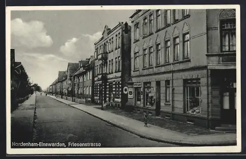 AK Nordenham-Einswarden, Partie in der Friesenstrasse