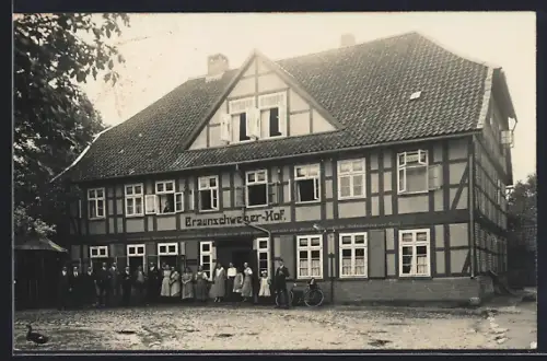 Foto-AK Bodenteich, Gasthaus Braunschweiger-Hof im Jahr 1922