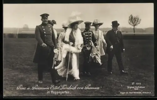 AK Hoppegarten, Prinz & Prinzessin Eitel Friedrich von Preussen