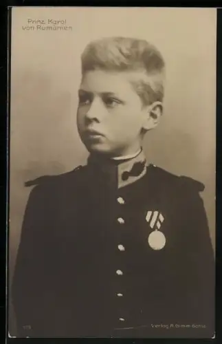 AK Prinz Karol von Rumänien in Uniform