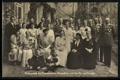 AK Einsegnung der Prinzessinnen Alexandrine und Cecilie von Preussen