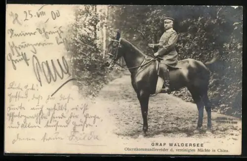 AK Graf Waldersee, Oberstkommandierender d. vereinigten Mächte in China