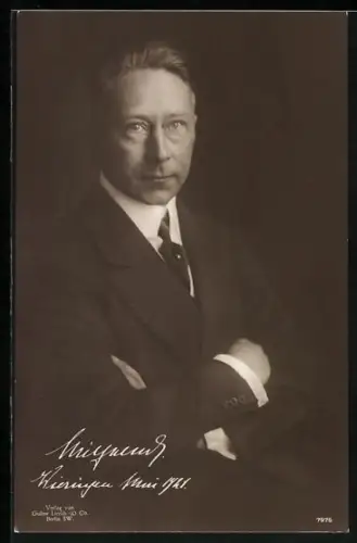 AK Portrait Kronprinz Wilhelm von Preussen 1921