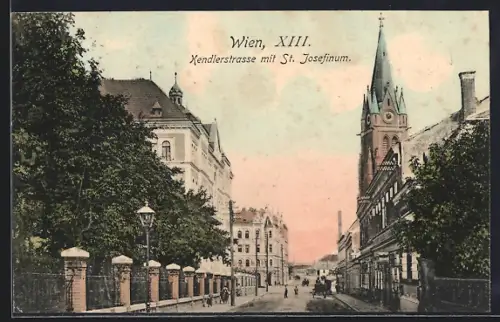 AK Wien, Kendlerstrasse mit St. Josefinum