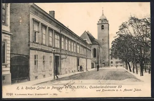 AK Wien, Penzing, K. k. Rochus-Spital, Cumberlandstrasse 53