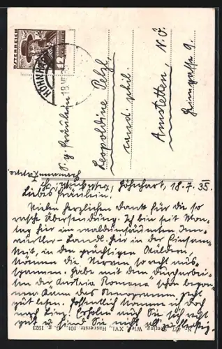 AK Hofmark Henhart im Innkreis, Ortsansicht mit Kirche