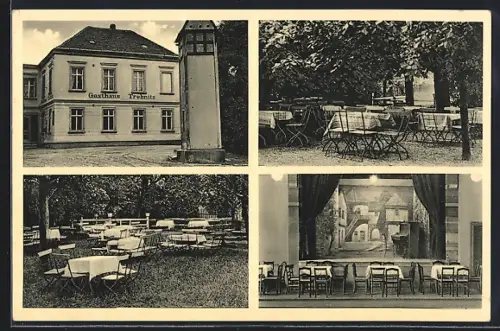 AK Trebnitz /Merseburg, Gasthaus Trebnitz, Innen- und Aussenansichten