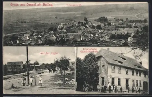 AK Dassel am Solling, Gasthaus Klenke`sche Gastwirstschaft, Auf der Algier und Totalansicht