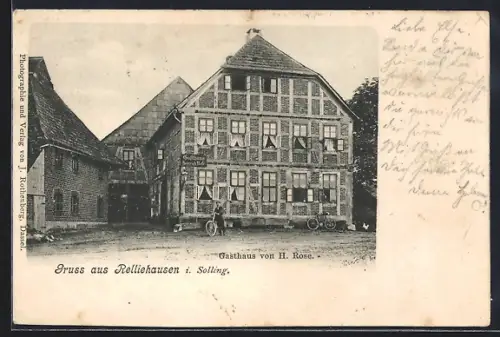 AK Relliehausen i. Solling, Gasthaus von H. Rose