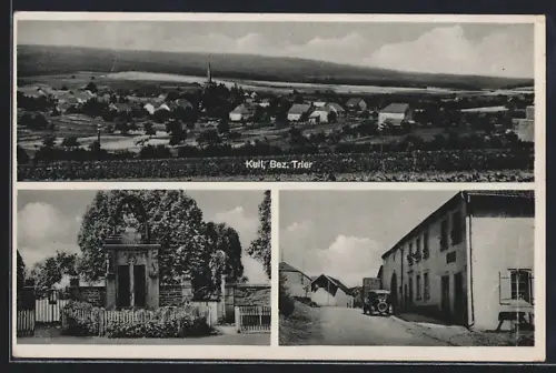 AK Kell / Hochwald, Denkmal, Strassenansicht mit Gasthaus, Gesamtansicht
