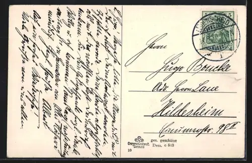 AK Lüdenscheid, Wilhelmstrasse mit Kaufhaus und Zigarrengeschäft