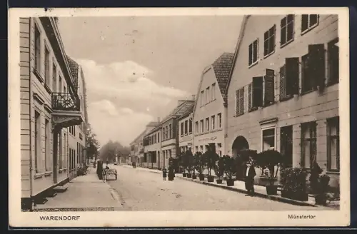 AK Warendorf, Strassenpartie beim Münstertor