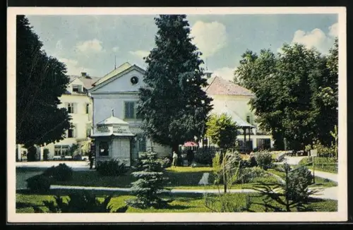 AK Bad Neuhaus b. Cilli, Kuranstalt, Kurgebäude mit Park