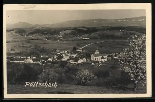 AK Pöltschach, Ortsansicht aus der Vogelschau
