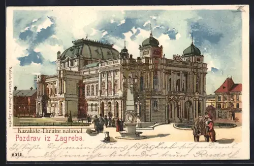 Lithographie Zagreb, Kazaliste, Theatre national