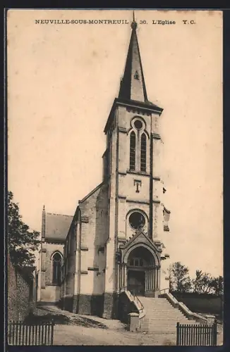 AK Neuville-sous-Montreuil, L`Église