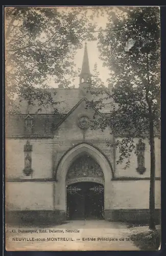 AK Neuville-sous-Montreuil, Entrée principale de la chapelle