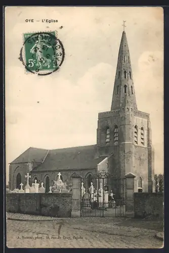 AK Oye, L`Église avec son cimetière adjoint