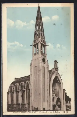 AK Saint-Laurent-Blangy /P.-de-C., L`Église